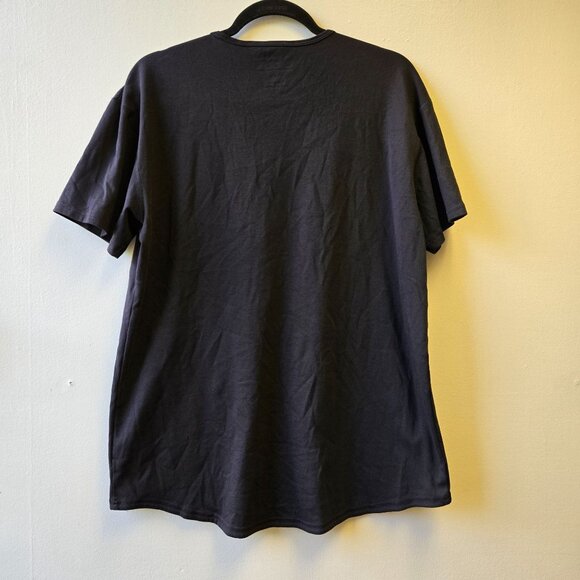 BYLT Premium Basics Drop Cut Pima Cotton Black Crewneck T-Shirt Men L - Picture 2 of 6